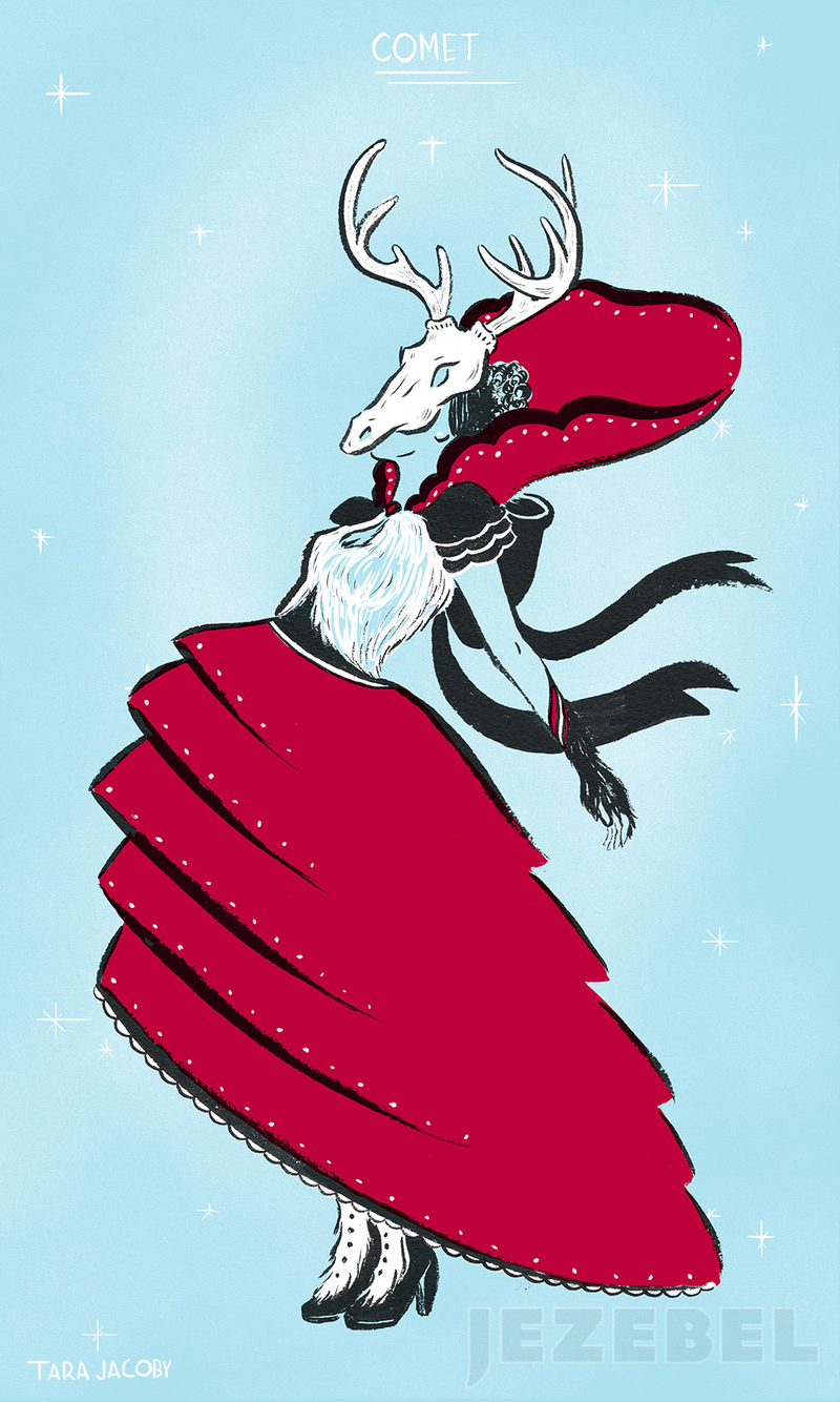 Illustration for article titled Christmas Couture: Santa's Reindeer, Reimagined as Runway Stars